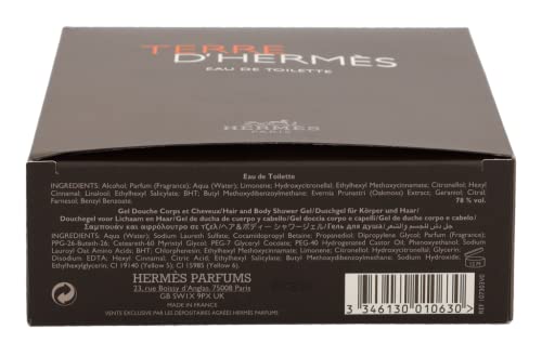 Hermes TERRE D' , EDT SPRAY 3.3 OZ & HAIR AND BODY SHOWER GEL 2.7 OZ
