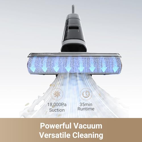Dreame H14 Wet-Dry Vacuum Cleaner, Brush Washing & Hot Air Drying at 60°C in 5 mins, 180° Lie-Flat Reach, Self-Cleaning with Dual Rotations, 18kPa Suction Power, Dual-Edge Cleaning, 2 Years Warranty
