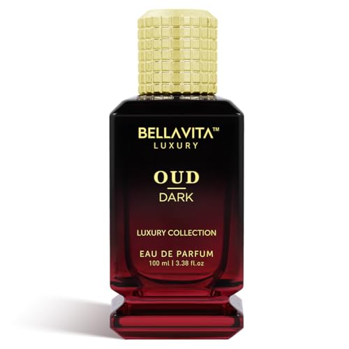 BellaVita Luxury OUD DARK Perfume for Men | Woody & Musky Fragrance with Exotic Grapefruit, Orris & Vetiver | Long-Lasting Mens Perfume | Luxury Gift for Men, Oud Perfume for Man, Vanilla Notes,100ml