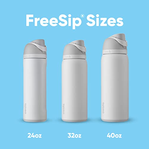Owala FreeSip Insulated Stainless Steel Water Bottle with Straw for Sports and Travel, BPA-Free, 24-oz, Red/Aqua (Summer Sweetness)