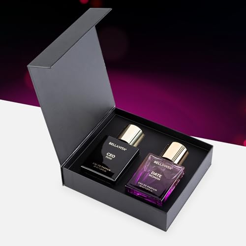 Bella Vita Luxury Ceo Man & Date Woman Liquid Eau De Parfum Perfume Gift Set 2X50Ml For Men And Women With Lemon, Lavender, Pink Pepper|Floral, Fruity, Woody Long Lasting Edp Fragrance Scent