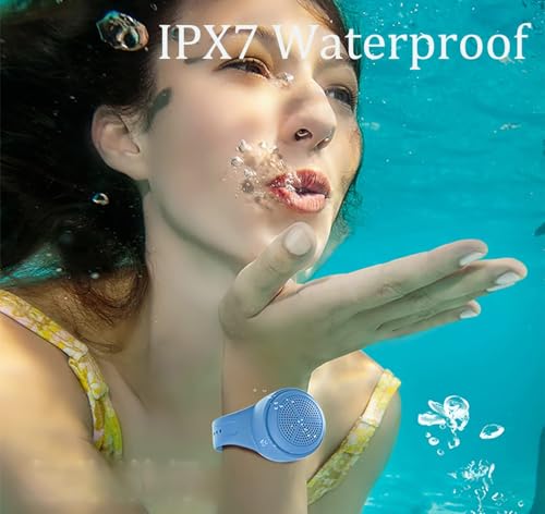 Azonee Multifunctional Bluetooth Speaker, IPX7 Waterproof Portable Stereo Speaker with Micro SD Support, TWS Pairing, Remote Camera Control,Small Pillow Speaker with Watchband for Outdoor,Home,Shower