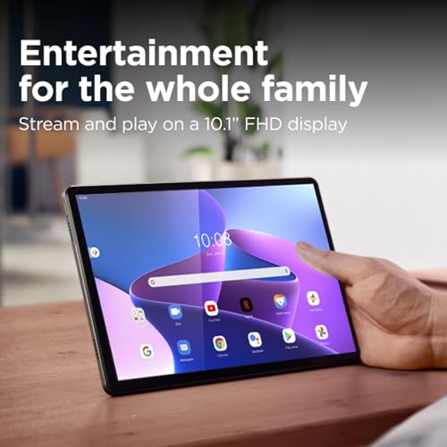 Lenovo Tab M10 3rd Gen, Wifi only with Kids Bumper Case, 10.1" WUXGA (1920x1200) touch display, Unisoc T610 Processor, 4GB RAM, 64GB Storage, Storm Grey - [ZAAE0125AE]