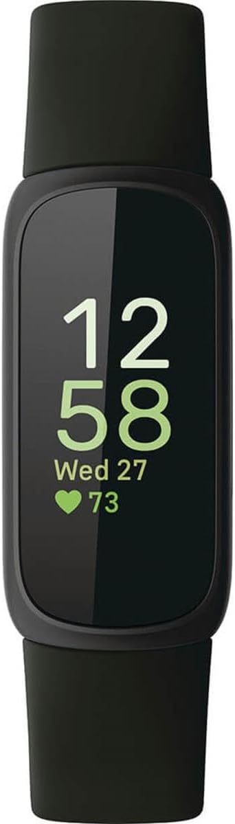 Fitbit Inspire 3 Health &-Fitness-Tracker with Stress Management, Workout Intensity, Sleep Tracking, 24/7 Heart Rate and more, Lilac Bliss/Black, One Size (S & L Bands Included)