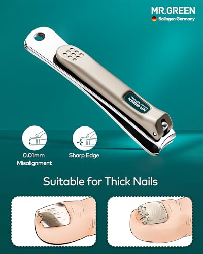 MR.GREEN 7Pcs Manicure Set, Pedicure Sets, Nail Clipper sets,Stainless Steel Professional Nail Cutter with Travel Case