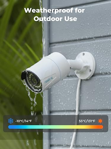 REOLINK Security IP Camera Outdoor 5MP Home Surveillance Outdoor Indoor PoE Camera Human/Vehicle Detection RLC-510A