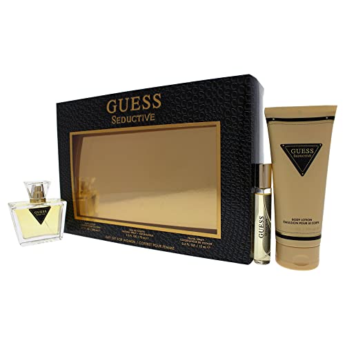 GUESS Seductive Eau de Toilette 75 ml + Body Lotion 200 ml+ Mini 15 ml, Gift Set for Women