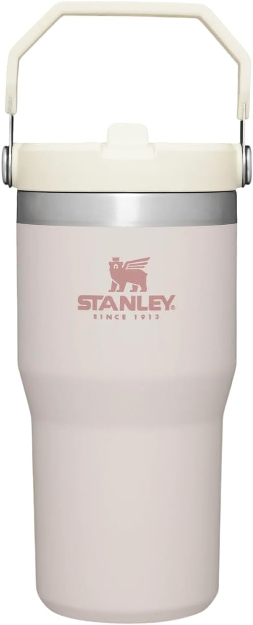 Ice Flow GO 600ml/20oz Flip Straw Wtr Btl Rose Quartz