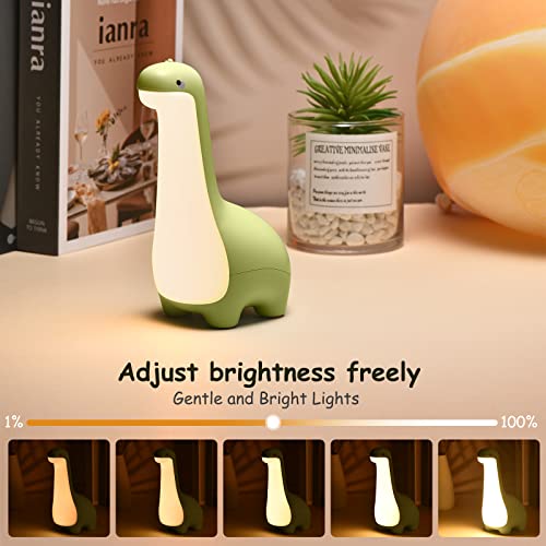 ligitive Dinosaur Night Light for Kids, Cut Light for Baby Room and Toddler, Portable Night Light for Kids Room, Rechargeable Animal Lights Decoration for Girls and Boys, Kawaii Lamp