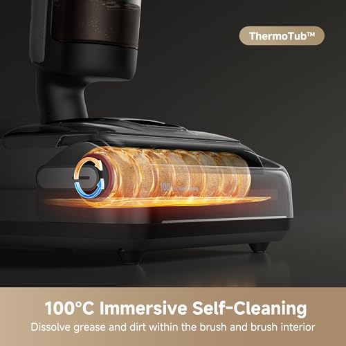 DREAME H15 Pro Wet and Dry Vacuum, GapFree AI DescendReach Robotic Arm, Triple Edge Coverage, 21KPa Suction, 0 Tangle, Immersive 100°C Brush Wash, 5 min 90°C Drying, 180° Lie-Flat, 2 Year Warranty