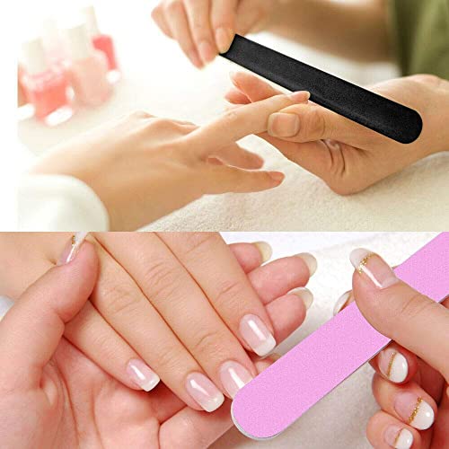 MARGOUN Nail File Set Nail Polishing File Buffer Blocks Cleaning Brush Kit Manicure Pedicure Tools Set (5 PCS Set)