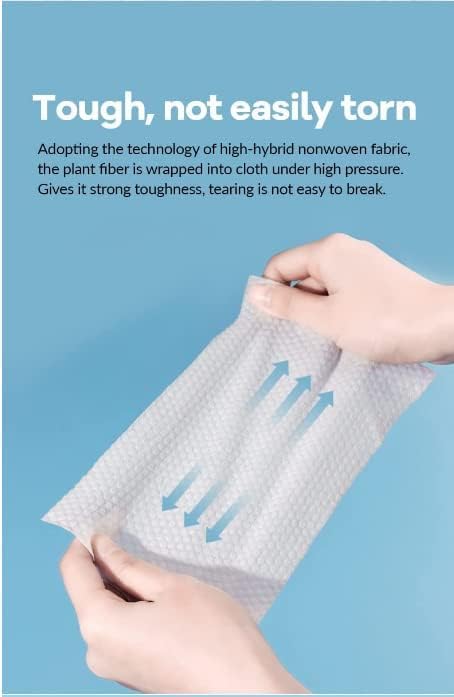 KKAERDIYA Disposable clean face towel, made of cotton only, no flannelette, no perfume, soft makeup pad, soft cotton towel (3, W, L)