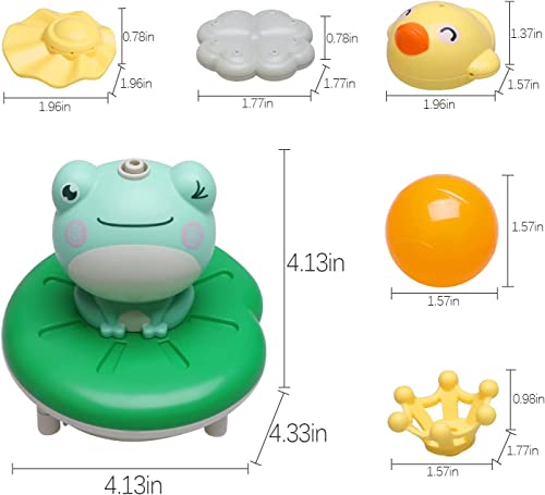 ELECDON Baby Bath Toy, Induction Shower Toys Floating Bathtub Toy Water Spray Swimming Pool Toy with 4 Water Spray Mode, Water Spray Frog Funny Floating and Sprinkler Shower Toy Bathroom Floating Toy