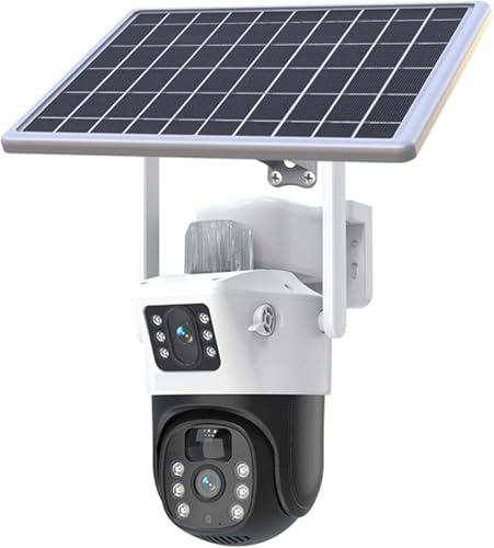 4G LTE Solar Security Camera, 4MP HD, Full-Colour Night Vision, Outdoor Waterproof PTZ Camera with Motion Detection