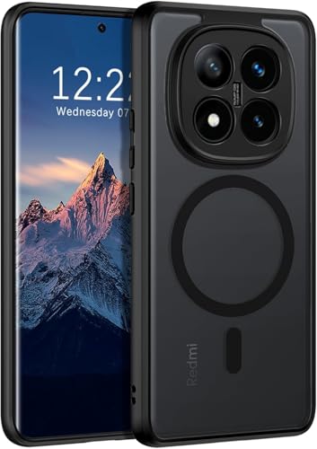 For Xiaomi Redmi Note 14 Pro Plus 5G Magnetic Case, Compatible with MagSafe, TPU+PC Shockproof Matte Skin Feel Mobile Phone Back Cover, Anti-fingerprint Slim Fit Protective Casing