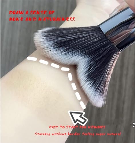 Excefore Concealer Brush, Foundation Contour Concealer Brush, Heart-Shaped Makeup Brush, Kabuki Brush Under Eye Nose Contour, for Concealing Blending Setting Buffing Powder Cosmetic Foundation brush