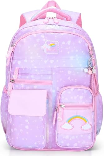 Girls Backpack, Kid School Backpacks Cute Book Bag with Compartments for Primary and secondary school Girl Kid Students, Kids' Student Elementary School Bag