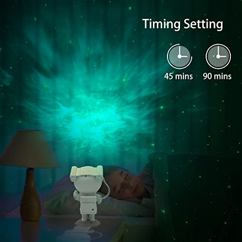 AWH CLOSUNT Space Buddy Projector, Astronaut Light Projector, Star Galaxy Night Lights, Nebula Galaxy with Timer and Remote, Kids Gaming Room Bedroom Decor, Christmas, Great Gift for Kids