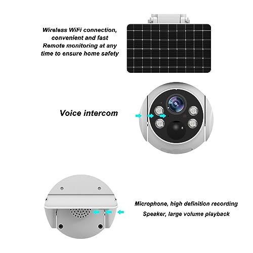 Airshi Wireless Outdoor Camera, High Definition Lens Solar Security Camera for Home Security
