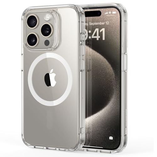 ESR for iPhone 15 Pro Max Case, Compatible with MagSafe, Military-Grade Protection, Yellowing Resistant, Scratch-Resistant Back, Magnetic Phone Cover for iPhone 15 Pro Max, Classic Series, Clear