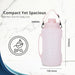 The ABM 2L Collapsible Water Bottle - Leakproof BPA-Free, Reusable, Lightweight Travel Essentials & Water Bottle for Kids - Foldable for Gym, Camping, Hiking, Sports, w/Time Marker (Pink)