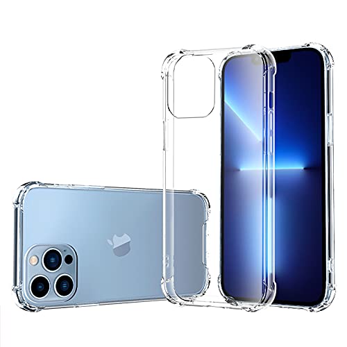 Melomon Crystal Clear Case for iPhone 13 Pro Max(6.7"),Premium Ultra Slim Flexible Case Compatible with iPhone 13 Pro Max,Shockproof with Hard PC Back and Air Cushion, iPhone 13 Pro Max Case Cover