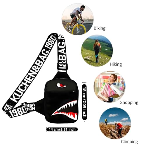 WRLDMCWLQ Shoulder Bag Sling Bag Men Women Small Bag Crossbody Bag Casual Phone Chest Bag for Travelling Hiking