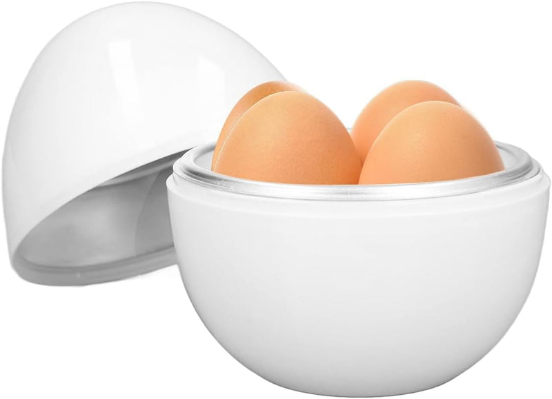 LENND Egg Cooker With 4 Egg Capacity, Microwave Hardboiled Egg Maker for Perfectly Cooked Eggs in Under 9 Minutes