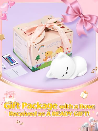 Mubarek ã€Remote + Gifts Packageã€‘ Cat Gifts for Girls,16 Colors Dimmable Teen Girl Gifts Trendy Stuff, TAP for Fun Cute Stuff for Teen Girls