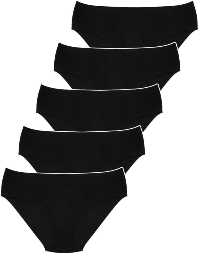 ALYA UNDERWEAR Premium Underwear for Women, Mid Rise Women’s Knickers, Breathable Organic Cotton Panties for Women, Comfortable Ladies Knickers