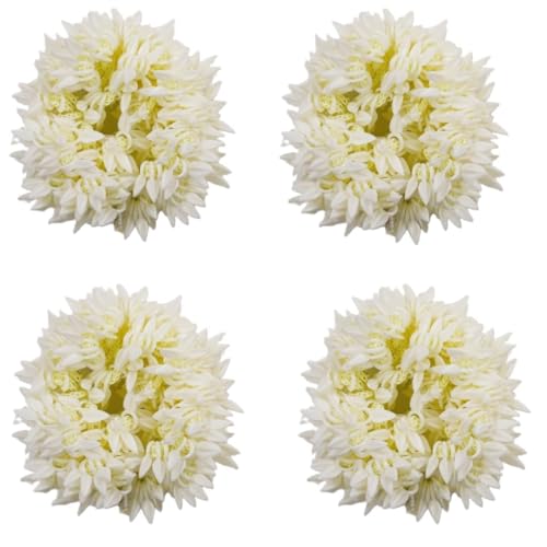 S,S Store Indian Jasmine Hair Flowers - Perfect Gajra for Women's Hair Accessories White Gajra Artificial Flower Jewelry Handmade For Women (Set of 4 Pcs)