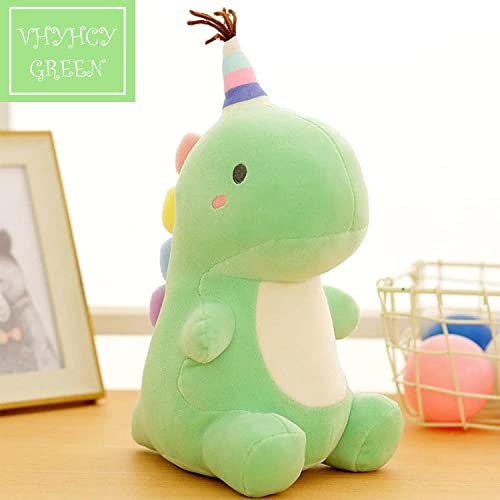 KASTWAVE Plush Toys Cute Stuffed Animal Soft Plushie, Mini and Cute Dinosaur Toy, Dinosaur Soft Dino Plushie for Kids Plush Doll Gifts for Boys Girls Blue, 9 Inch Cute Animal Dinosaur Design (Green)