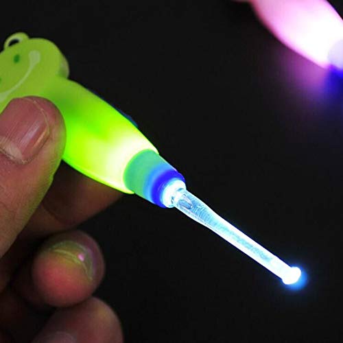 Cartoon Animal Decoration Plastic Earpick Portable LED Flashlight Ear Wax Remove EarPick Cleaner Health Care Tool
