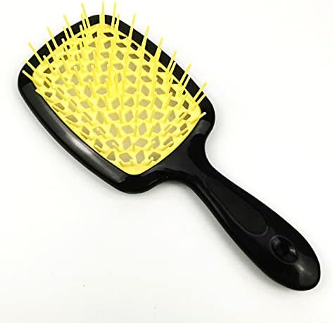 ALANX Detangler Hairbrush ï¼ŒMassage Curl Combï¼ŒDetangling Hair Brush for Women, Girls and Kids for Wet, Dryï¼ŒFine, Curly, Thick and Long Hair (WHITE/YELLOW)