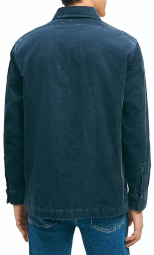 Brooks Brothers mens Medium Wale Corduroy Shirt Jacket Button Down Shirt