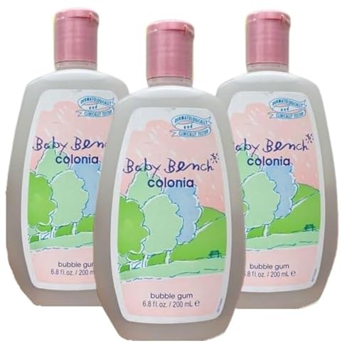 Baby Bench Colonia BUBBLE GUM COLOGNE | Perfume for Babies, Gentle & Safe, Mild Fragrance | Long-lasting Moisture & Delicate Fragrance | Safe for Mother's Hands & Baby's Skin 200 ml - (Pack of 3).