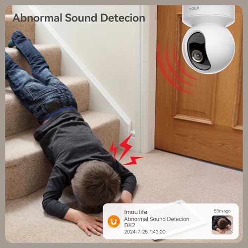 Imou 4MP Camera for Home, WIFI Camera Indoor, 360° Security Camera, CCTV Camera for Home, HD Baby Monitor, Indoor Camera for Pet with IR Night Vision, Two-Way Audio, Motion Detection, Work with Alexa