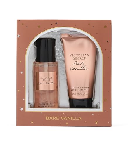 Victoria's Secret Bare Vanilla Mini Fragrance Duo Gift Set, Notes of Soft Cashmere