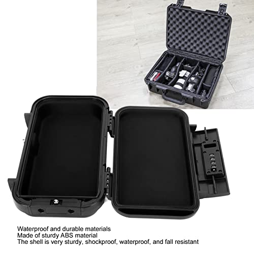 Zudoo Gun Safe Lock Box, Portable Security Case, Mini Travel Safe Box Kit with 4 Digit Password Combination Lock, Waterproof Key Lock Box for Beach Dormitories, Travel, Hotels