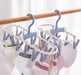 CooToly Foldable Clothes Drying Rack with 24Pcs Clips, [2Pack 12 Clips] Laundry Clips Hanger for Socks Underwear, Drying Towels and Baby Clothes
