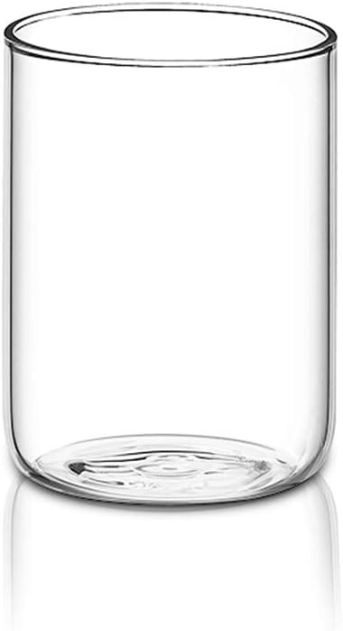 Borosil Vision Transparent Water Glass/Cold Drink Tumbler/ Beer Glass/Juice Glass Set of 6 Pcs (295 ML each) Flame Proof Glasses, Microwave & Dishwasher Safe
