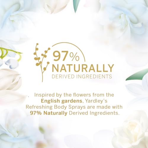 Yardley London English Daisy Body Spray - 200ml Elegant Dewy Fresh Green Floral Fragrance Sandalwood & Musk Long Lasting Fragrance & Odor Protection