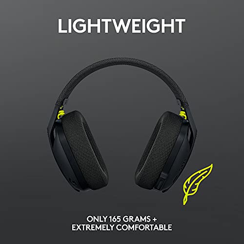 Logitech G435 Lightspeed & Bluetooth Wireless Gaming Headset - Ultra Lightweight 165G Over-Ear Headphones, Built-In Mics, 18H Battery, Compatible With Dolby Atmos, Pc, Ps4, Ps5, Mobile - Black