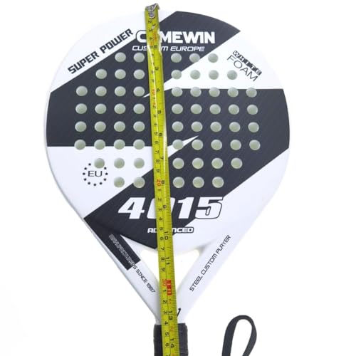 Padel Racket Kaiwei Beach Tennis Racket, 46-47cm Length, 3.8cm Thickness, 27x26cm Hitting Area, 50% Carbon Fiber, 50% Glass Fiber, 360g Weight