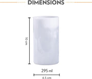 Borosil Vision Transparent Water Glass/Cold Drink Tumbler/ Beer Glass/Juice Glass Set of 6 Pcs (295 ML each) Flame Proof Glasses, Microwave & Dishwasher Safe