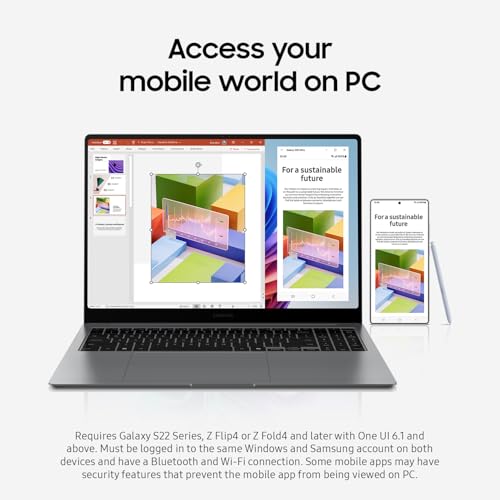 SAMSUNG 15.6” Galaxy Book5 360 Copilot+ PD, AI Laptop Computer, FHD AMOLED Touchscreen, 16GB / 512GB, Dolby Atmos Quad Speakers, All-Day Battery Life, NP750QHA-KA1US, Gray