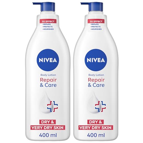 NIVEA Body Lotion Very Dry Skin, Moisturizing Repair & Care Dexpantenol, 2x400ml