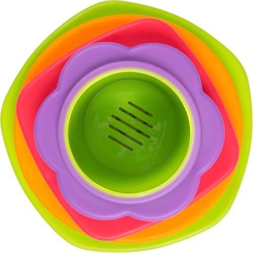 Playgro Chewy Stack and Nest Cups  Engaging Baby Bath Toy for Development and Sensory Play, 0+ Months
