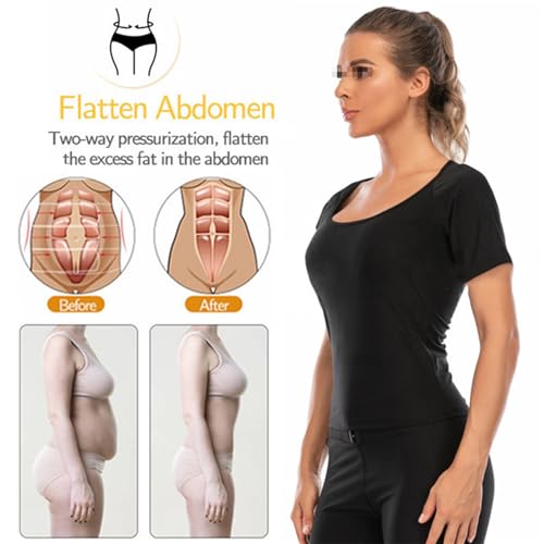 Sauna Shirt for Women Short Sleeve, Workout Tank Top for Women, Women's Sweat Sauna Vest Fitness Body Shaper