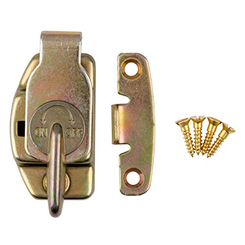 UNIQANTIQ HARDWARE SUPPLY Brass Plated Table Leaf Lock - Dining Table Leaf Latches - Table Buckle Connectors - Table Locks for Leaves - Antique Furniture | TL-8